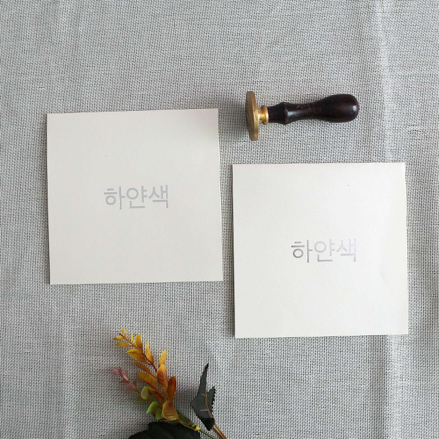 Square Business Invitation Card Half Fold Invitation Simple Style Greeting  Card Customized